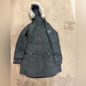 Columbia omni heat midi Black Hooded Jacket